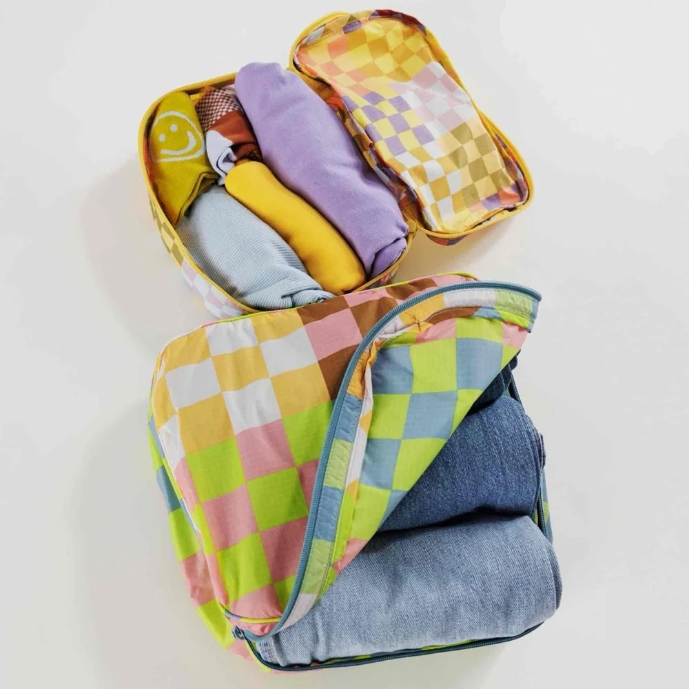 BAGGU packing cube set- Checks on Checks - Picture 2 of 6